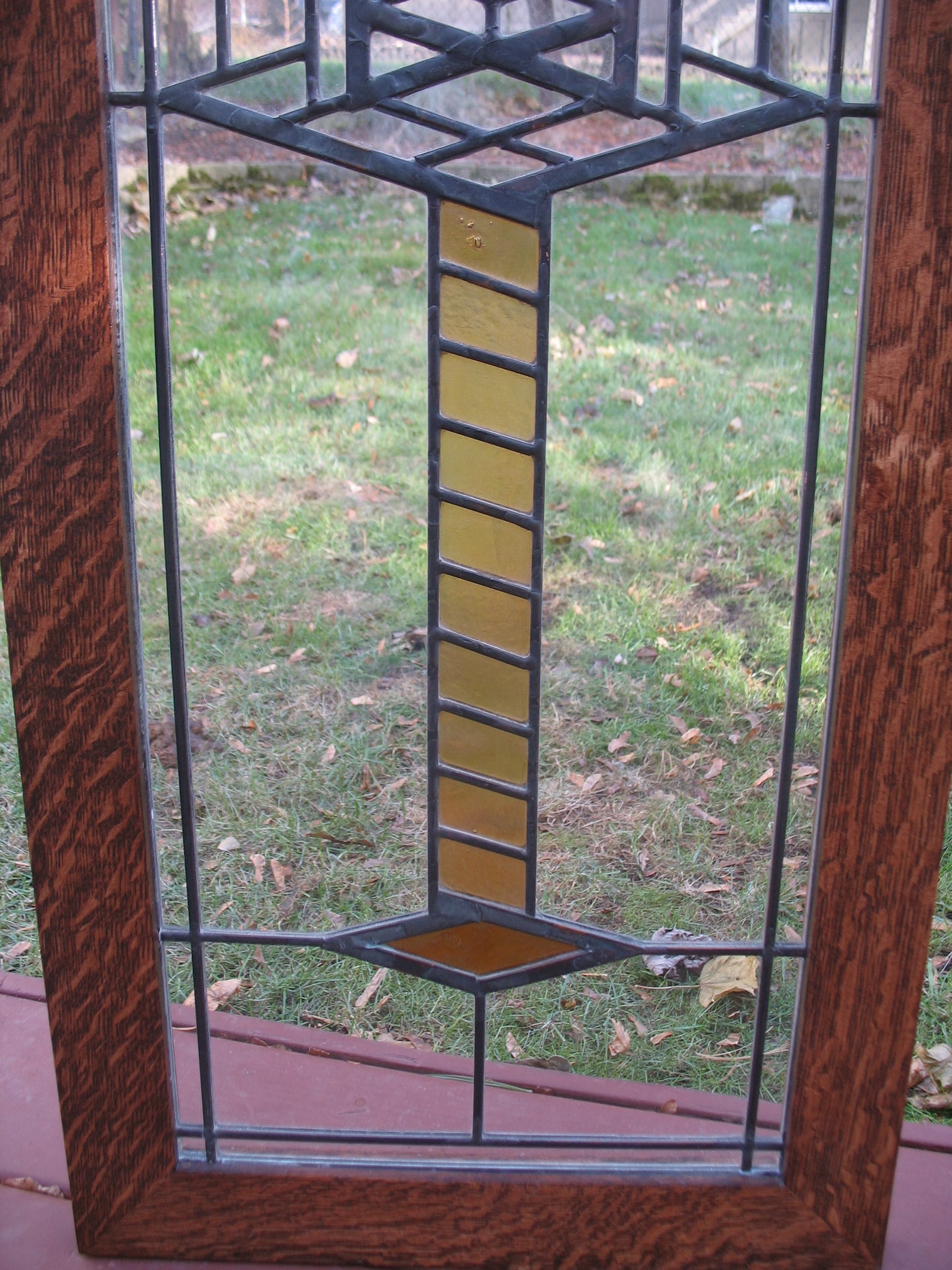 Prairie Style Stained Glass Window Etsy