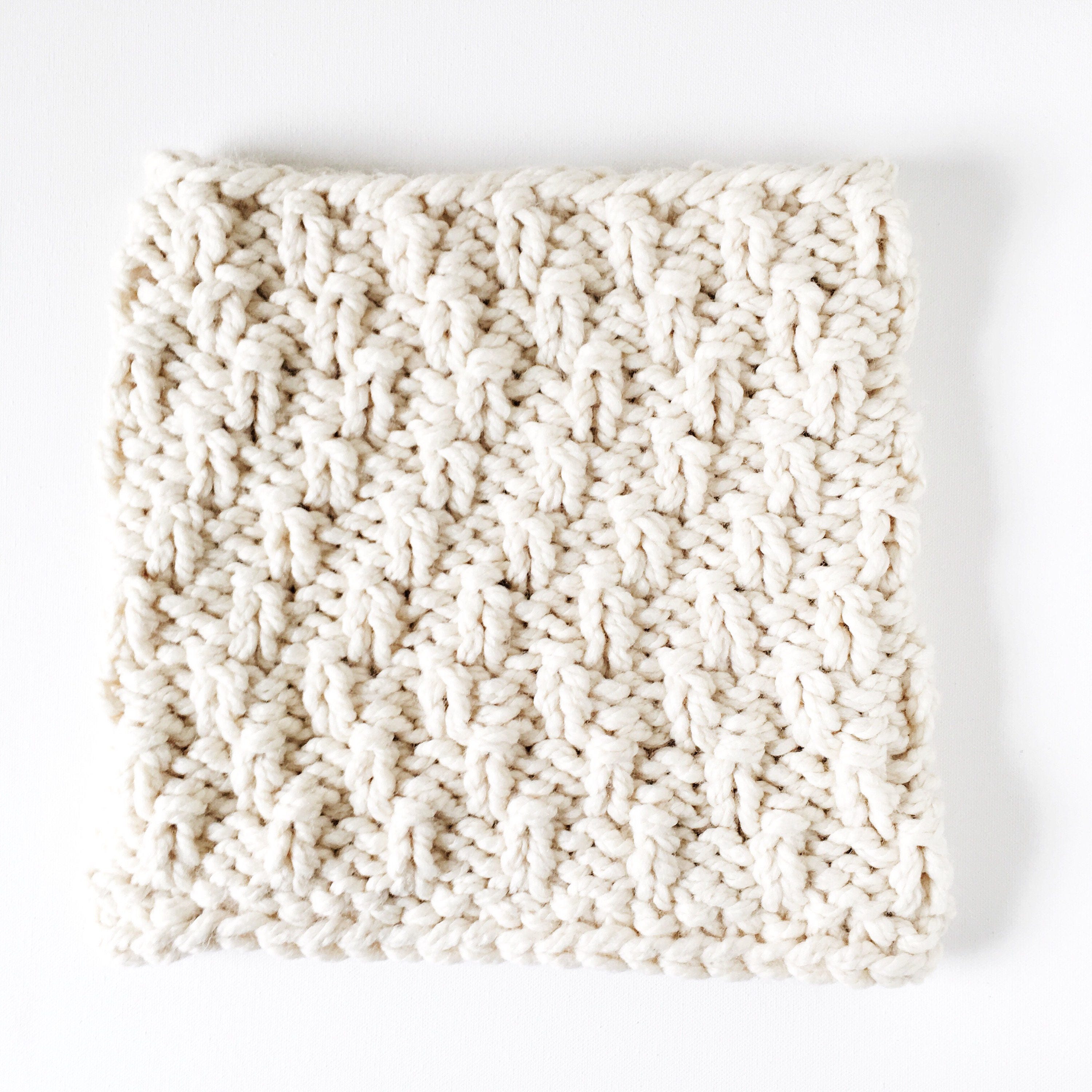 KNITTING PATTERN | Reversible Chunky Textured Knit Infinity Cowl Scarf ...