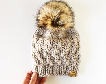 KNITTING PATTERN | Fitted Hat, Chunky Knit Beanie, Ski Hat | The Savannah Watchman Cap