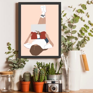 Printable Wall Art - Girl with MAGGIE ROGERS ALBUM Print