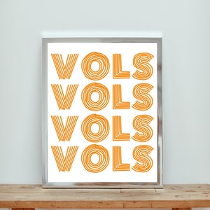 Printable Wall Art - VOLS University of Tennessee Print