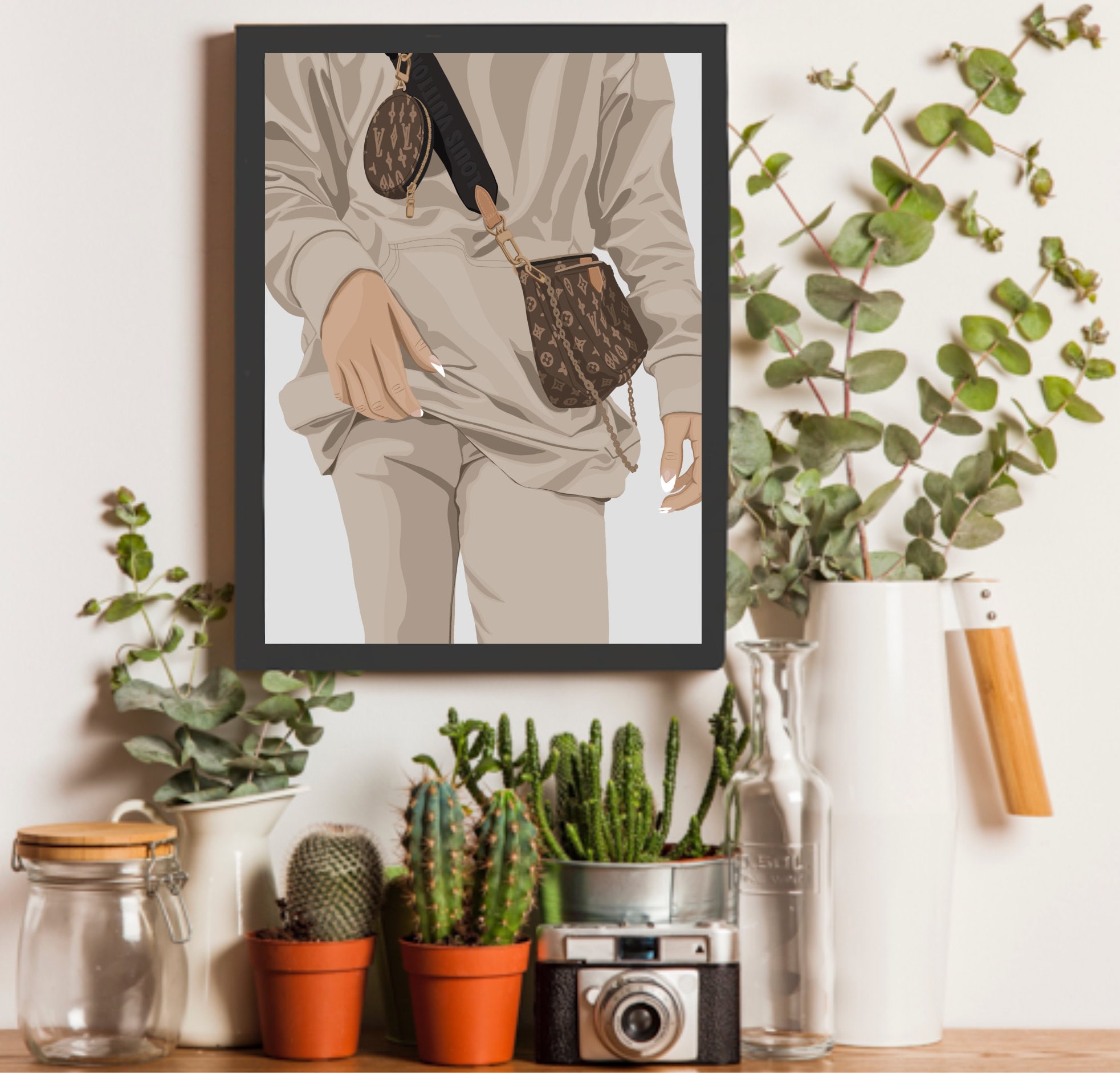 Bedroom Decor Louis Vuitton Wall Art Fashion House Prints Etsy #22 Bedroom Decor Louis Vuitton Wall Art Fashion House Prints Etsy