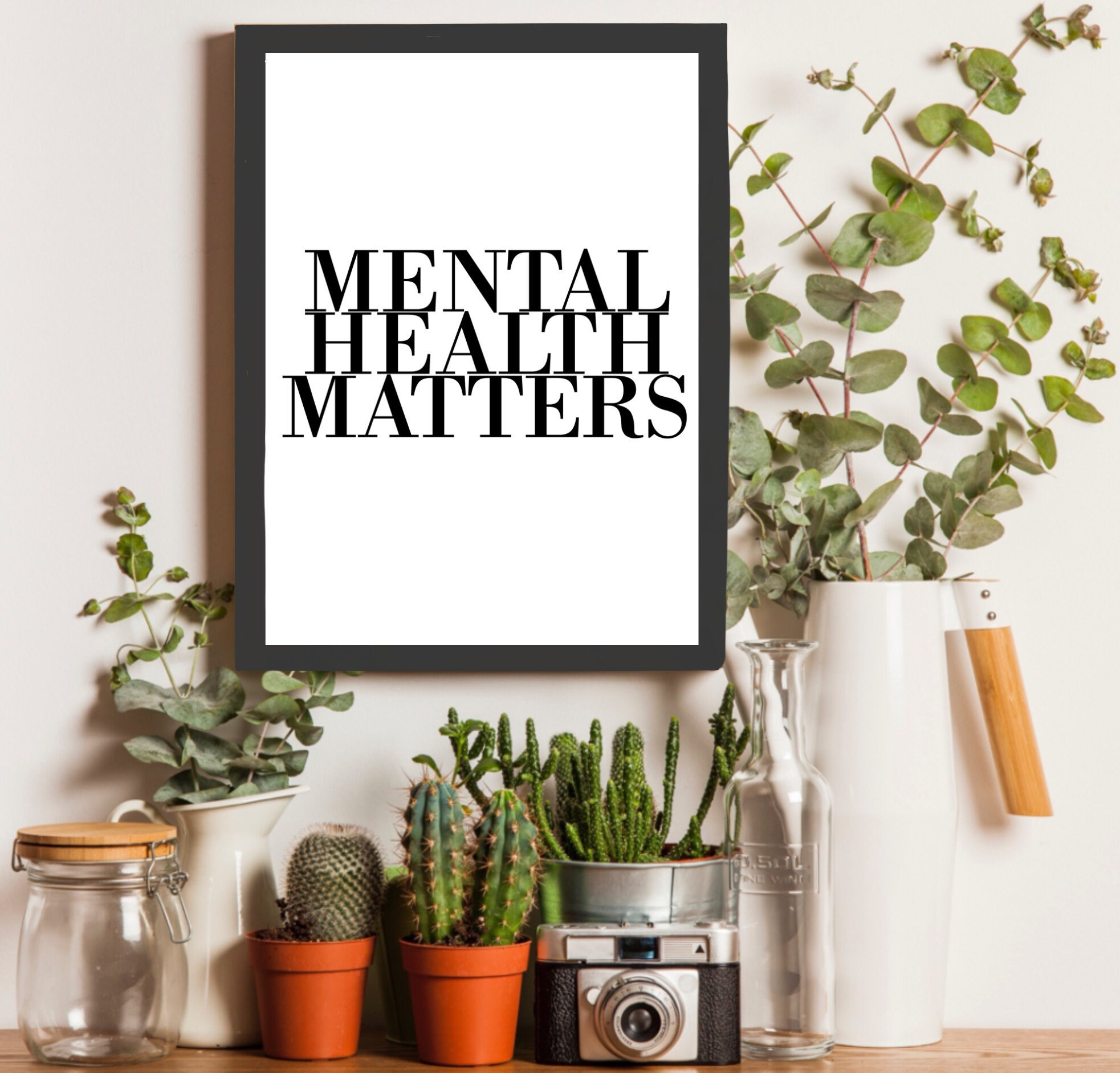 Printable Wall Art MENTAL HEALTH MATTERS Typography Print - Etsy