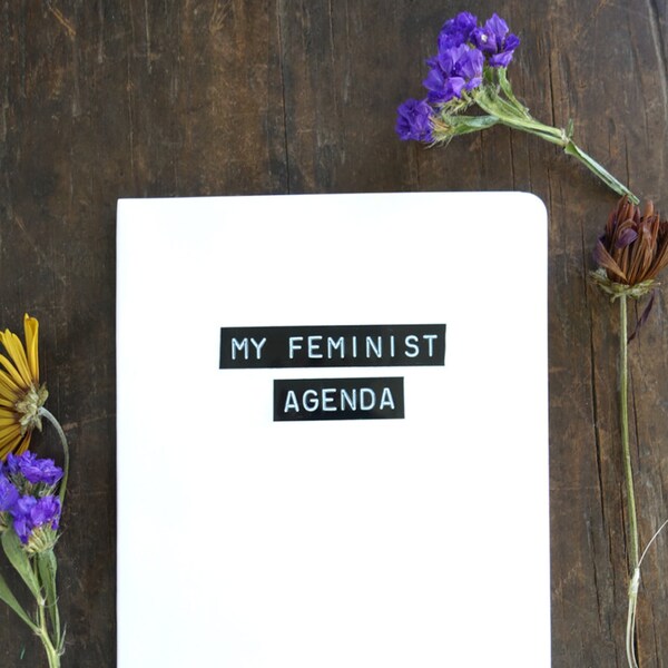 writing journal, diary, lined journal, feminist af, agenda, feminism, gift for her, quote, gift for writers, nasty woman