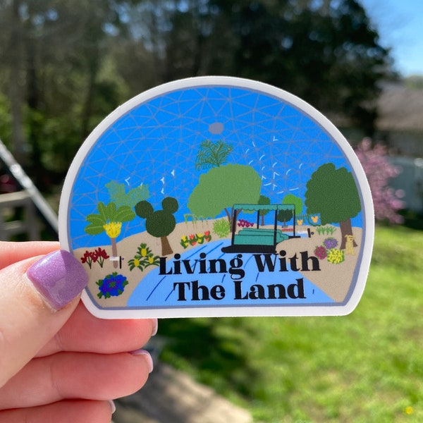 Living with the Land Sticker | Epcot Disney | For Planner Laptop Hydroflask | Vinyl Sticker | Vintage Disney Aesthetic | Retro Disney