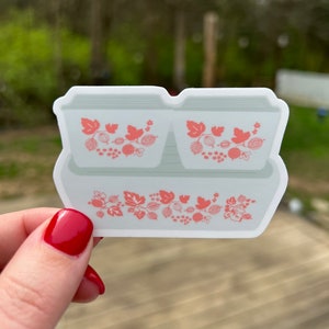 Pink Pyrex Gooseberry Refrigerator Set Magnet  | Fridge Magnet | Retro Decor