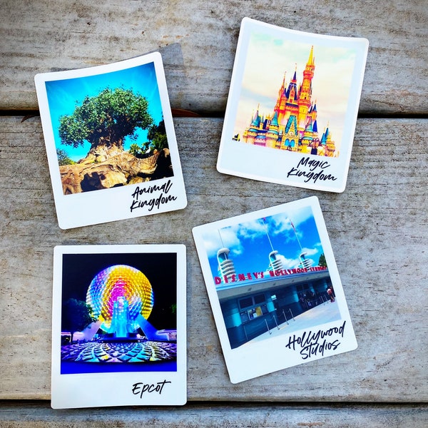 Disney Parks inspired Picture Pack| Journal Planner Laptop Hydroflask Stickers | Magic Kingdom Epcot Hollywood Studios & Animal