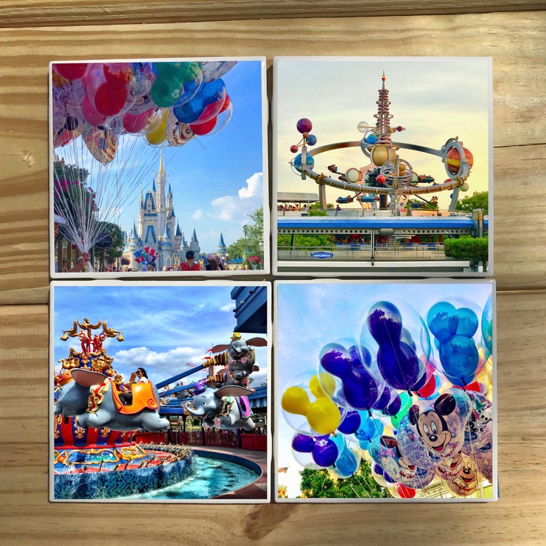 Magic Kingdom Disney World Coaster Set Pick and Choose 4 Etsy