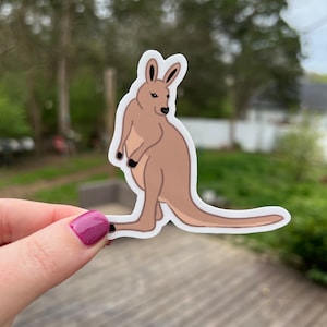 Kangaroo Sticker | Red Kangaroo Joey | Laptop Hydro flask Journal Scrapbook | Australia