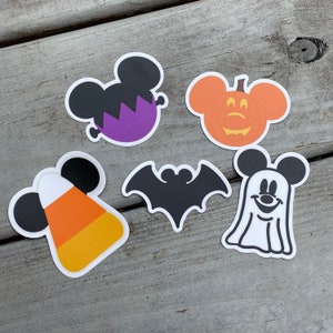 Mickey Halloween Inspired 5 Pack Stickers| Disney Boo to You | Planner Laptop Hydroflask Sticker | Not so Scary Halloween Party | Pumpkin