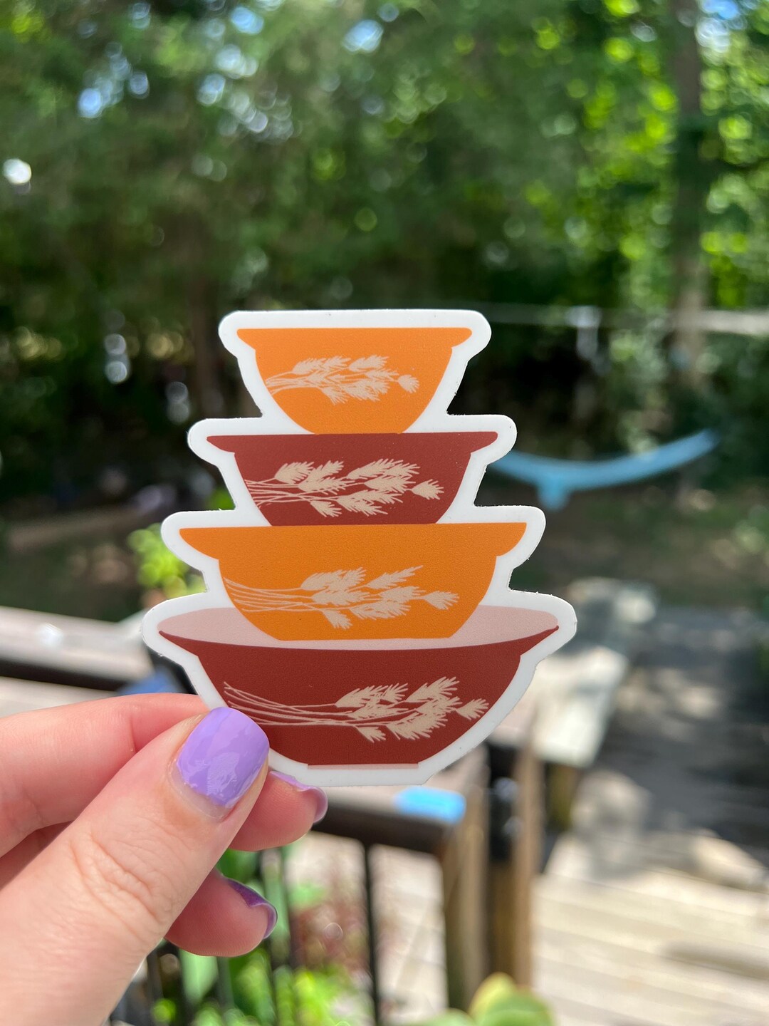 Autumn Harvest Pyrex Sticker: Vintage Nesting Bowl Design - Etsy