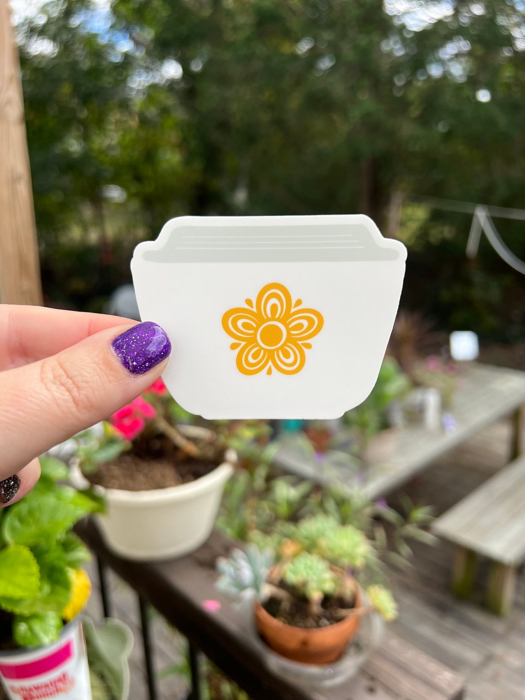 Pyrex Butterfly Gold Vintage Fridge Sticker | Planner Laptop Hydroflask ...