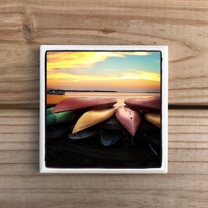 Colorful Kayak Single Coaster