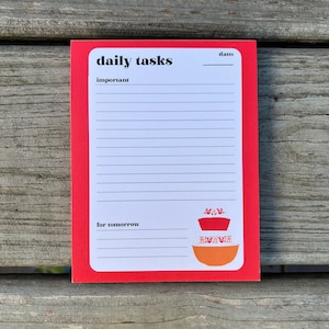 Pyrex Notepad | Friendship Pattern | Vintage Pyrex Office Supplies | Daily Task