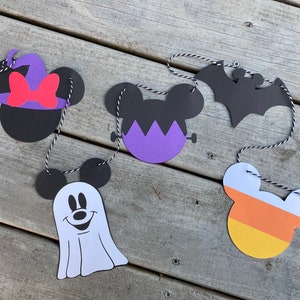 Mickey Boo to You Halloween Banner Ghost Mickey Mickey Bat Minnie Witch Candy Corn Mickey Frankenstein Mickey Disney Decor image 1