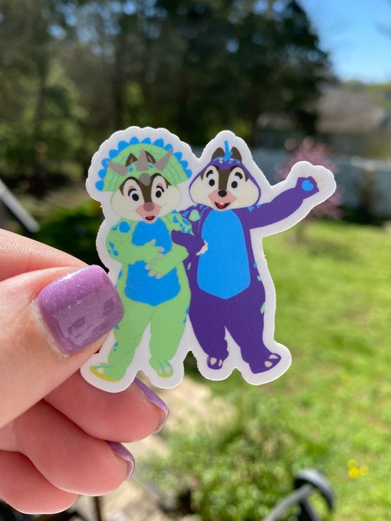 Chip N Dale Dino Inspired Sticker Animal Kingdom Disney Etsy