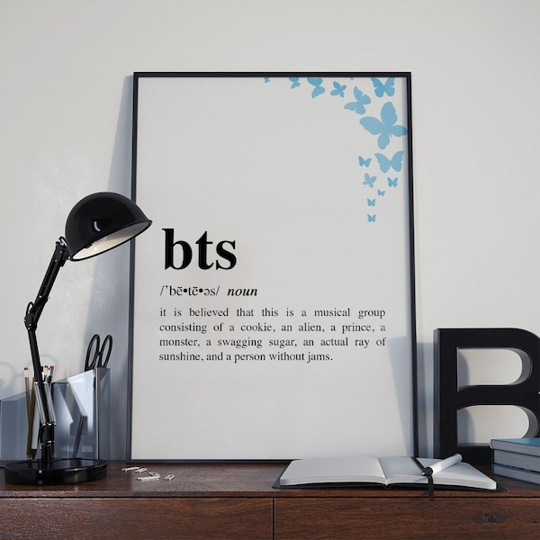 BTS (Bangtan Boys) Définition | Affiche d’impression numérique (16x20in) [JPG/PNG uniquement]