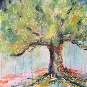 MADE TO ORDER Fine Art Giclée Print: The Storytelling Tree, Melissa Pape Art image 1