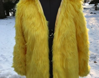 fluffy yellow jacket