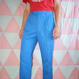 Vintage 90er Blue Casual Work Wear Faltenhose Bild 1