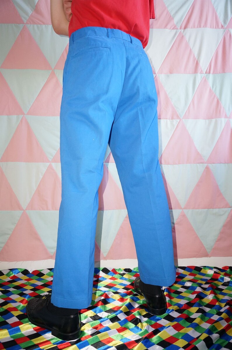 Vintage 90er Blue Casual Work Wear Faltenhose Bild 4