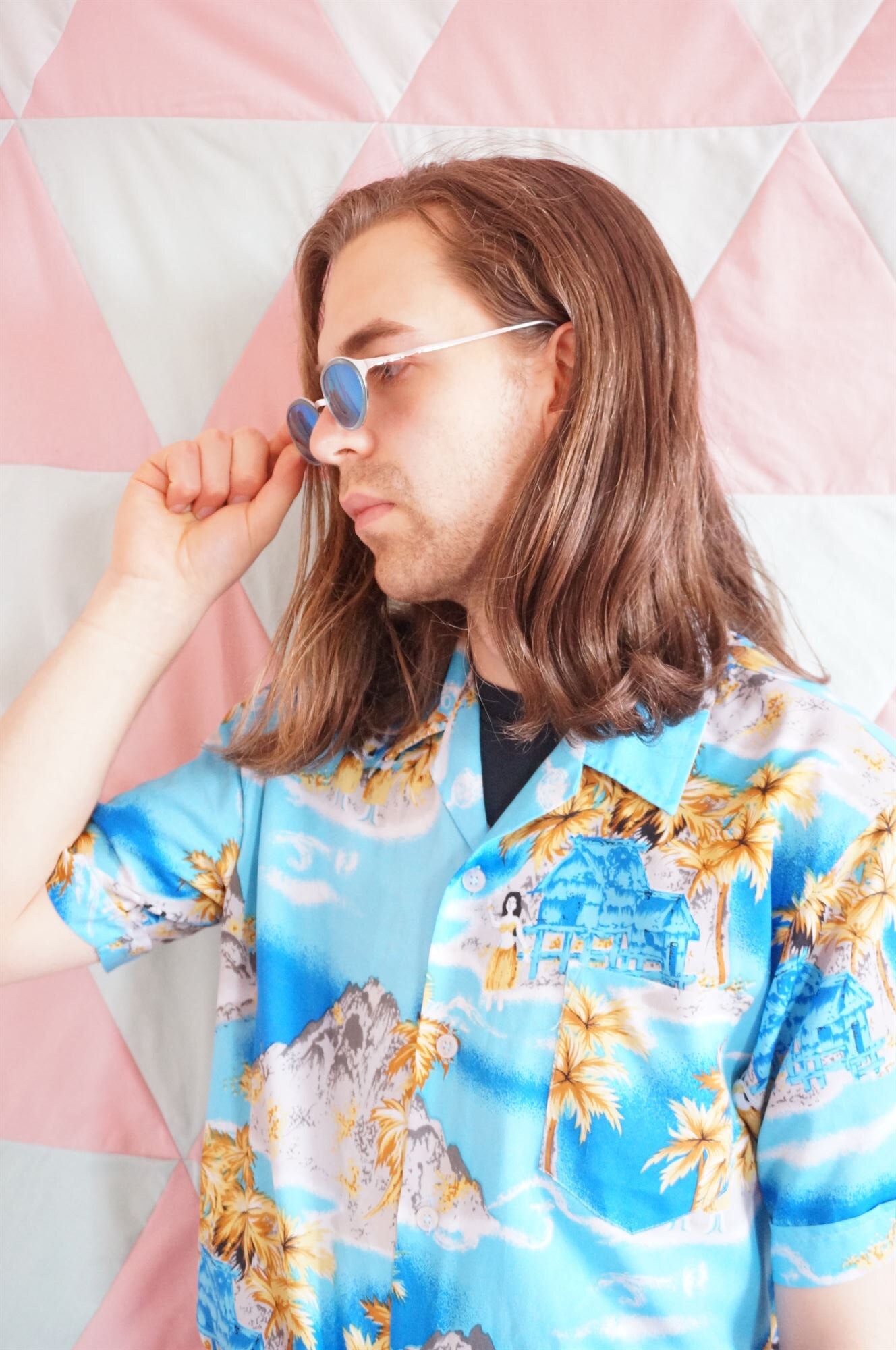 O'NEILL 90〜00's Oval Sunglasses Y2K Vintage 90s / Y2K Blue / Silver Oval Mirror Lens Sunglasses