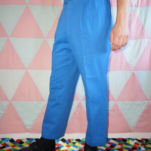 Vintage 90er Blue Casual Work Wear Faltenhose Bild 2