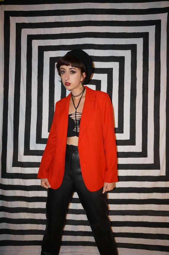 80s red blazer