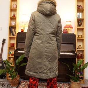 Vintage Y2K Parka Coat in Khaki image 6