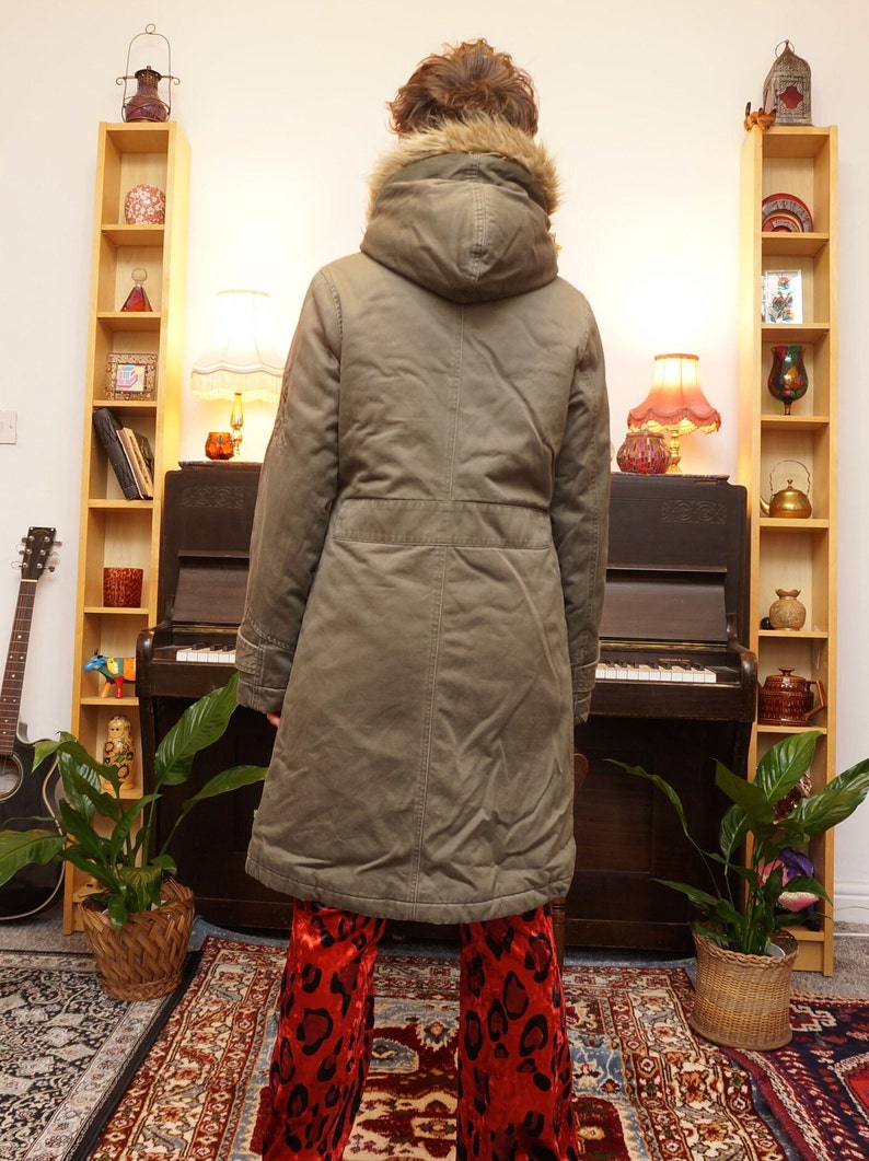 Vintage Y2K Parka Coat in Khaki image 6