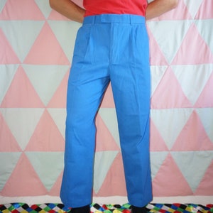 Vintage 90er Blue Casual Work Wear Faltenhose Bild 5