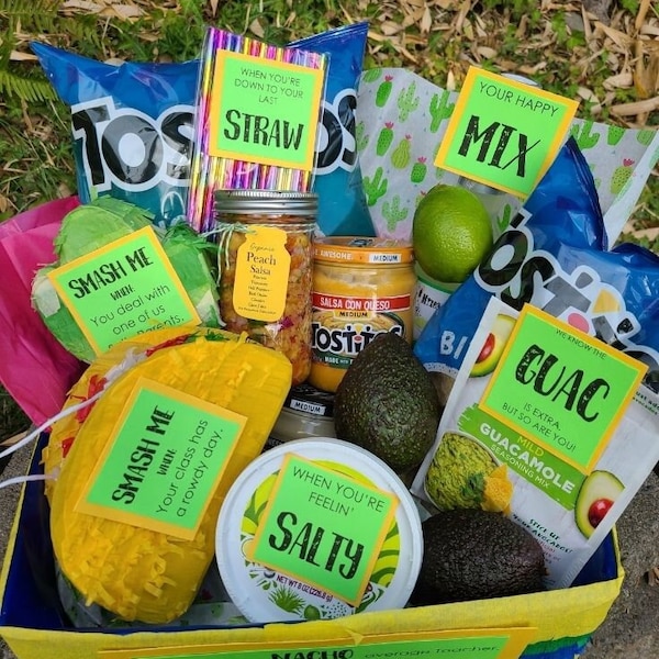 NACHO Themed Gift Basket | Teacher Appreciation Week, Teacher Gifts, Popular PRINTABLES