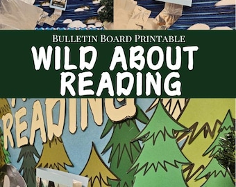 SCHOOL Printable | Bulletin Board | WILD About Reading Bulletin Board Download
