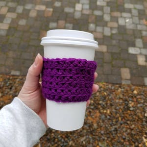 Crochet Cup Cozy Wholesale Coffee Sweaters 2 Colors Foodie Gift, Reusable Gift Ideas, Coffee Cup Cozy, image 1