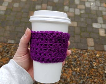 Crochet Cup Cozy | Wholesale Coffee Sweaters | 2 Colors | Foodie Gift, Reusable Gift Ideas, Coffee Cup Cozy,