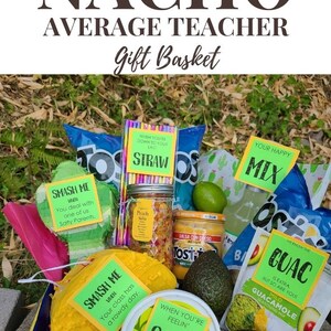 NACHO Average Teacher Themed Gift Basket Printable, Fun Spanish Teacher Gift Idea, Spanish Teachers image 6