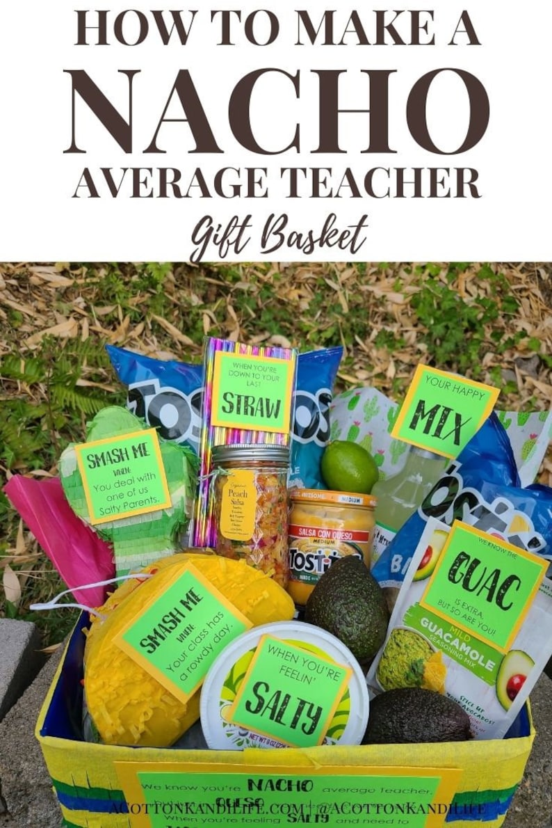 NACHO Average Teacher Themed Gift Basket Printable, Fun Spanish Teacher Gift Idea, Spanish Teachers image 6