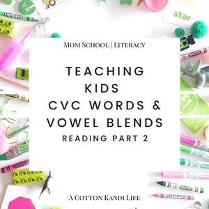 MOM SCHOOL Printable | Leselektion Teil 2 | Vorschul-Curriculum, Lehrplan für CVC-Wörter