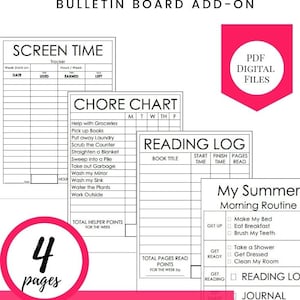 MOM SCHOOL Printable | Sommer Pinnwand Add-Ons | Lehr-Printables