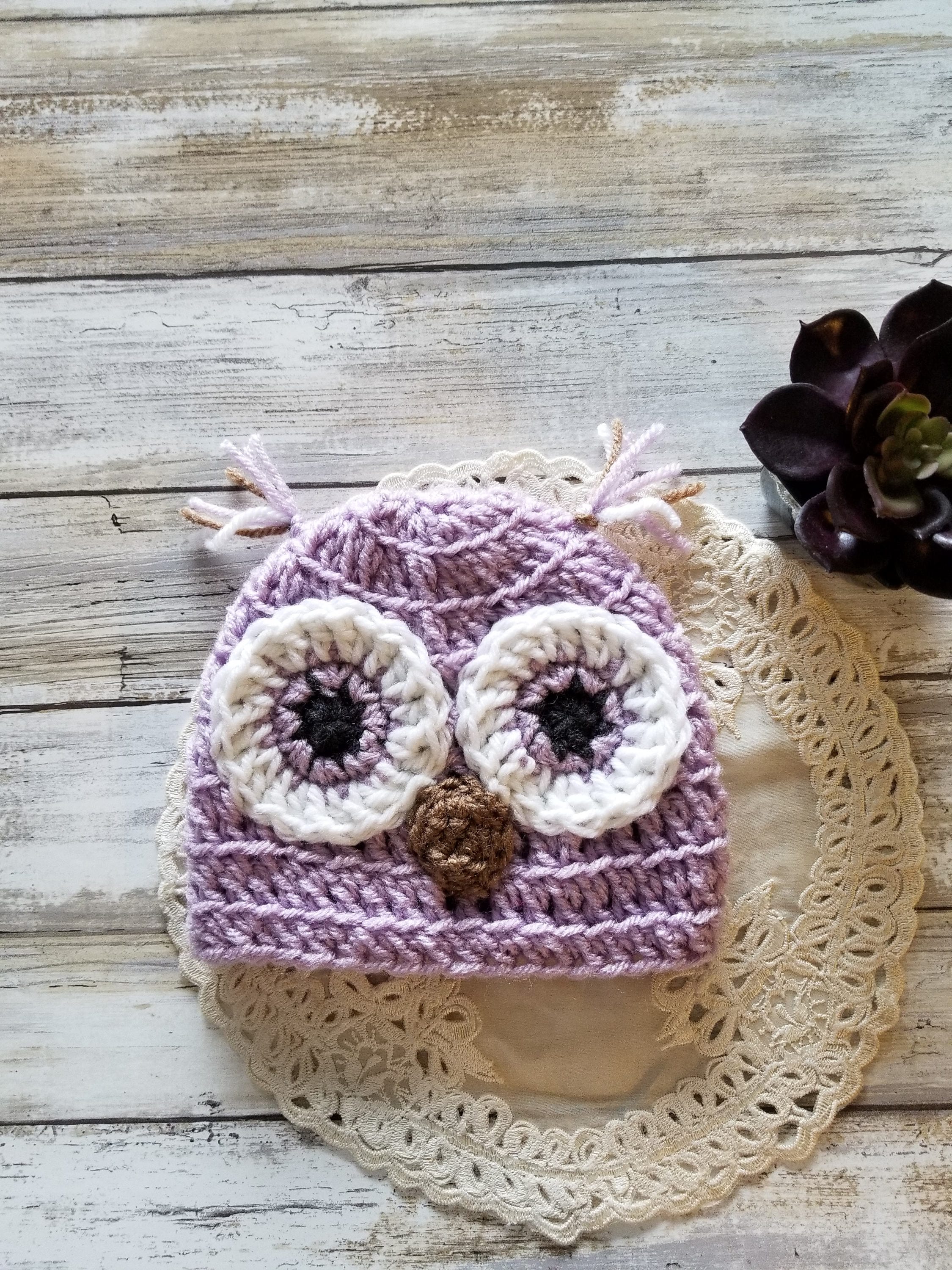 Baby Owl Hat | Crochet Baby Costume, Newborn Photo Prop, Crochet Hat