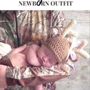 Baby Deer Outfit | Baby Deer Costume, Crochet Deer Hat, Kids Reindeer Costume