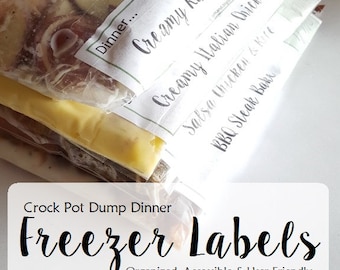 Crockpot Printable Recipes | BEEF | Expecting Mom Gift, Freezer Labels, Meal Planner Recipe Template,