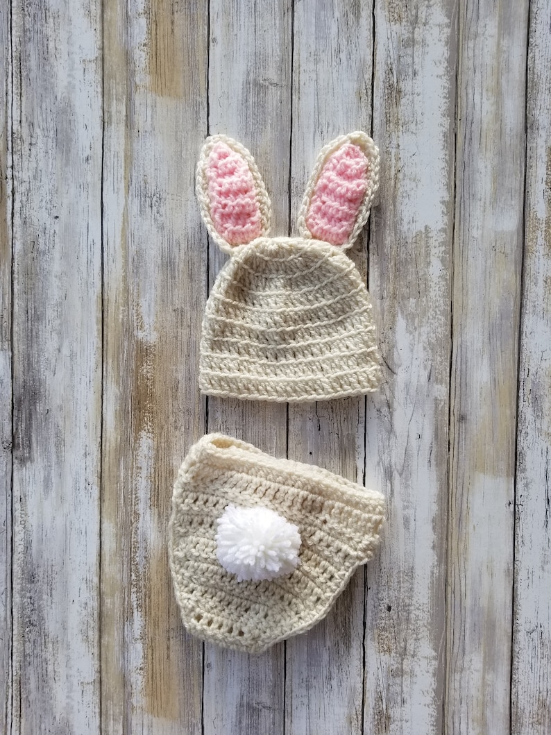 Newborn Bunny Outfit Baby Bunny Ears Crochet Baby Costume Etsy