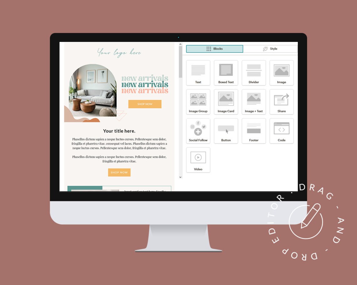 Email Newsletter Template Mailchimp, Mailchimp Email Template, Mobile