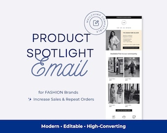 Fashion Brand E-Mail Vorlage | Produkt-Spotlight Newsletter (Mailchimp Kompatibel)