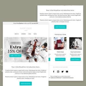 Email newsletter template, Email template, Mailchimp template
