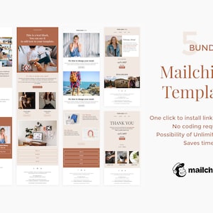 5 つの Mailchimp メール テンプレート、Mailchimp ニュースレター テンプレート、メール テンプレート、サンキュー メール テンプレート、Blogger テンプレート、ニュースレター テンプレート