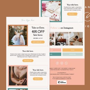 MailChimp email template, email newsletter template, email marketing template, jewelry email template