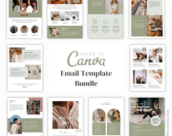 Canva E-Mail-Vorlagen-Bundle: Bearbeitbare Newsletter-Designs (Digitaler Download)