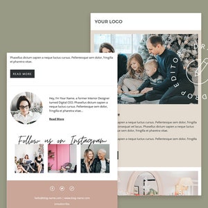 Optimized Mailchimp Template, Blog Email Newsletter, Email Design